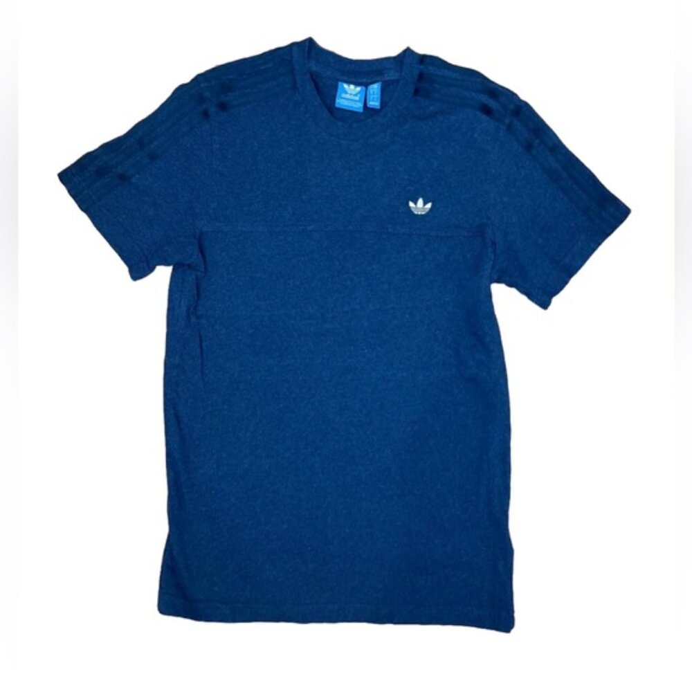adidas The Brand with the 3 Stripes Crew Neck Short Sleeve Navy T-Shirt Size S